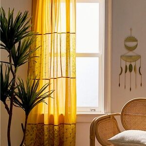 🌻🐝🌱💛🔆Urban Outfitters Renewal [2] Overdyed Window Panels🌻🐝🌱💛🔆